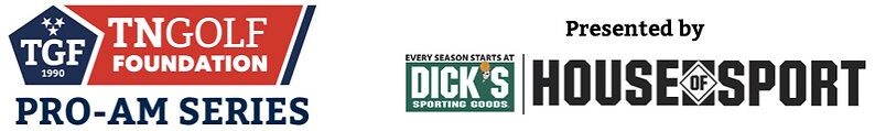 TNGolf Foundation Pro-Am Series logo and Dick's House of Sport Logo combined